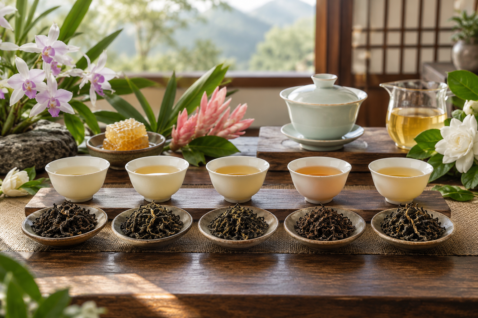 凤凰单丛不同香型茶样与盖碗冲泡知识配图